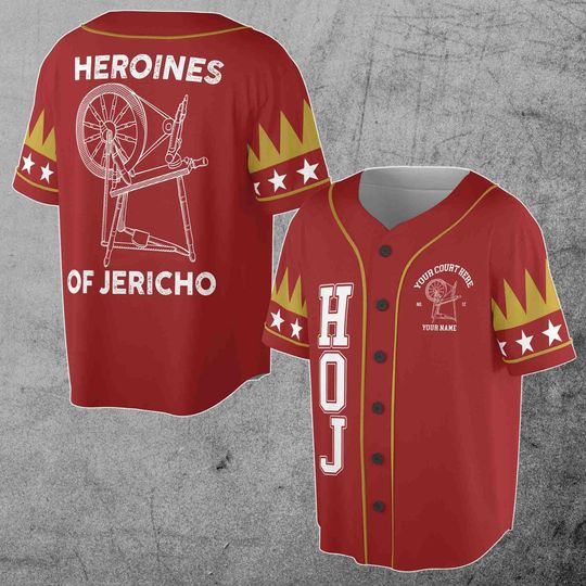Discover Custom Name Court Heroines of Jericho HOJ OES Baseball Jersey S-5XL