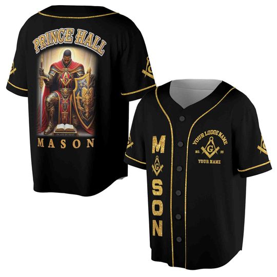 Discover Customized Mason Prince Hall F&A.M Baseball Jersey S-5XL