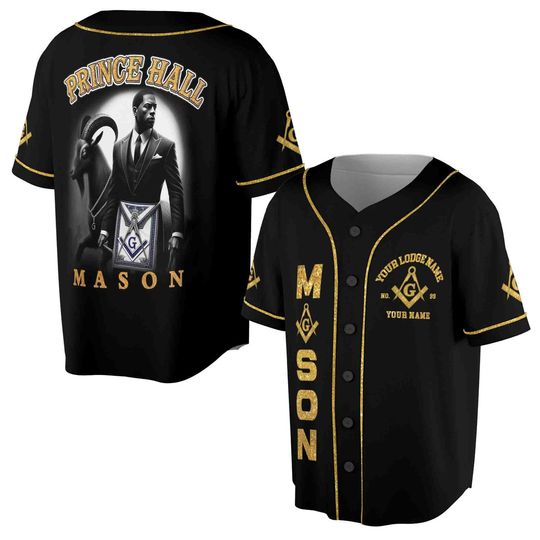 Discover Customized Masonic PHA Riding The Goat Baseball Jersey S-5XL