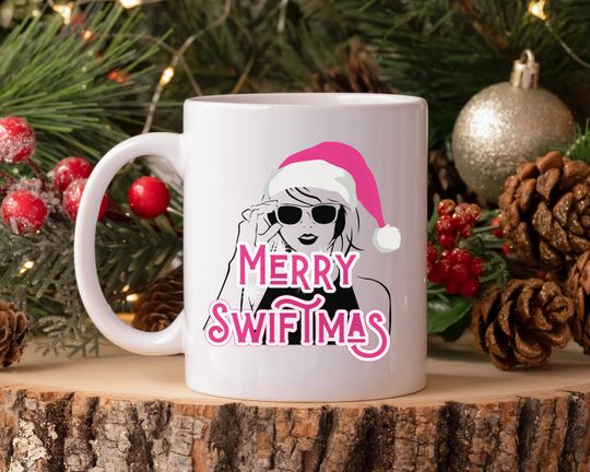 Discover Merry Swiftmas Christmas Mug, Swiftie Holiday Gift