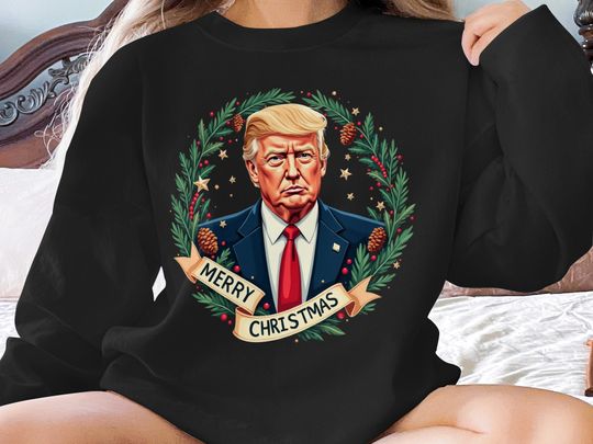 Discover Trump Christmas Sweater, Trump 2024 Sweatshirt, Merry Christmas