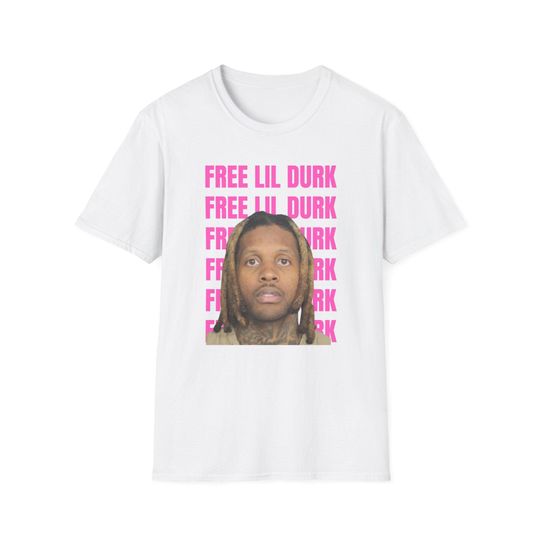 Discover Free Lil Durk Unisex Softstyle T-Shirt Pink