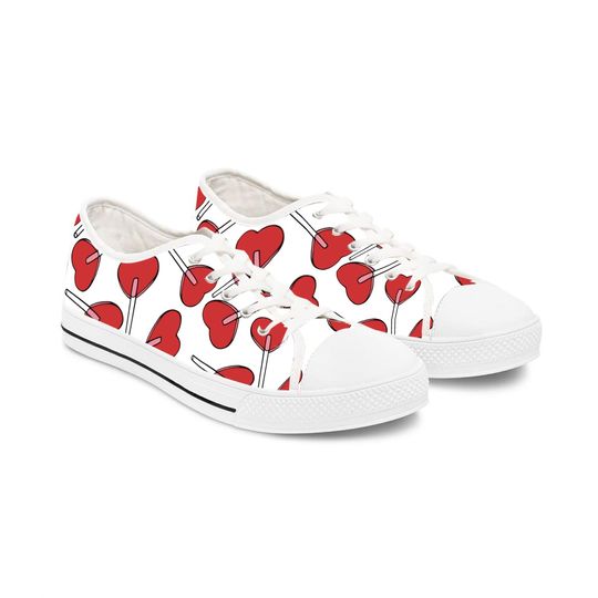 Discover Women's Hearts White Low Top Sneakers