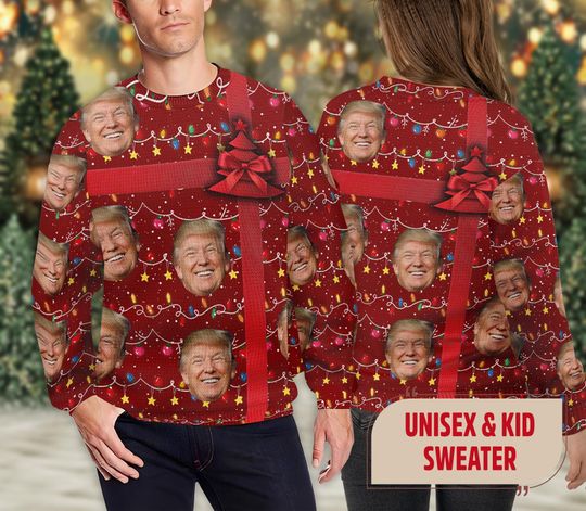 Discover Funny Trump 2024 Ugly Christmas Sweater