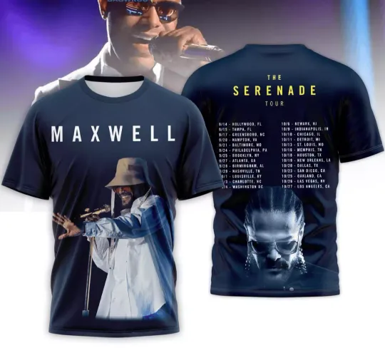 Discover Maxwell The Serenade Tour 2024 3D T-Shirt