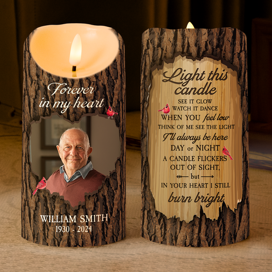 Discover Light This Candle See It Glow - Personalized Photo LED Candle