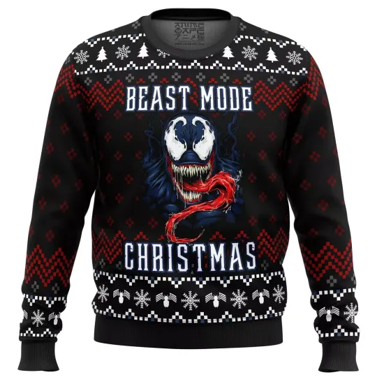 Discover Venom Beast Mode Christmas Ugly Christmas Sweater