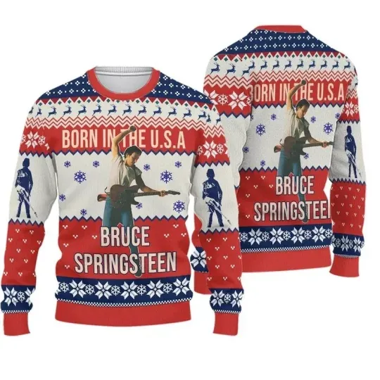 Discover Bruce Springsteen Christmas Ugly Sweater, Springsteen Estreet Band  Xmas Gift