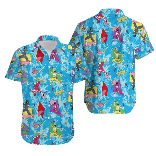 Discover Mighty Morphin Power Ranger Hawaiian Shirt