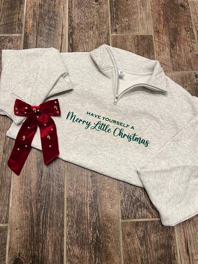 Discover Christmas Sweatshirt, Have yourself a merry little Sweatshirt, Quarter Zip