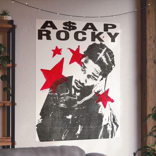 Discover Asap Rocky Black and White Poster Art