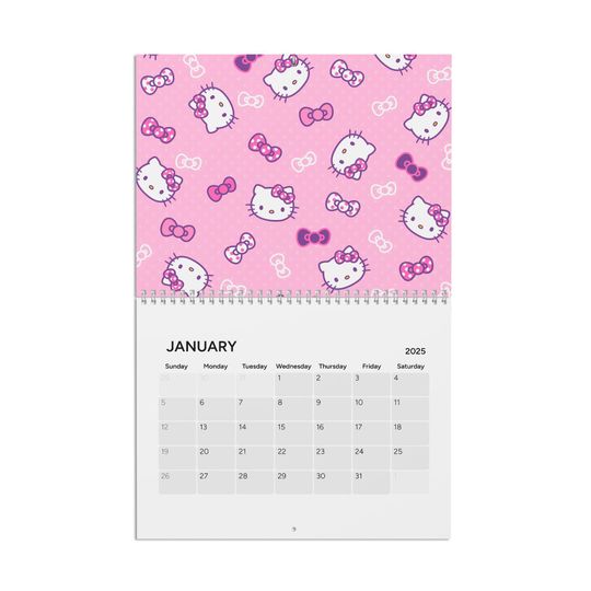 Discover Wall Calendar 2025 Funny Kawaii Characters Themed for Girls Kids Room Bedroom