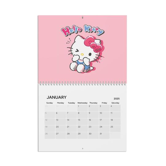 Discover Wall Calendar 2025 Funny Kawaii Characters Themed for Girls Kids Room Bedroom