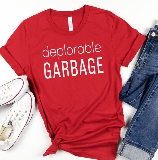 Discover Deplorable Garbage T-shirt for Trump Supporter; Funny Trump for President