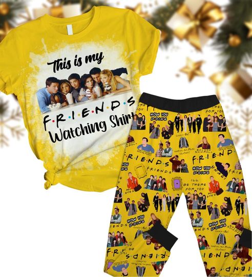 Discover Christmas Friends Movie Pajamas Set