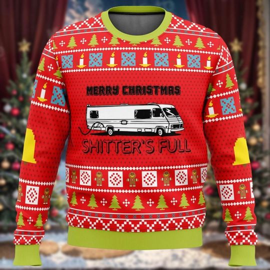Discover Christmas Shitter's Full Ugly Sweater, Cousin Eddie Xmas Sweatshirt, Xmas Movie Shirt, Griswold Christmas Sweater