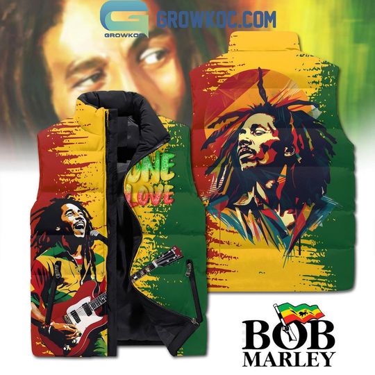 Discover Bob Marley One Love For 2024 Sleeveless Puffer Jacket