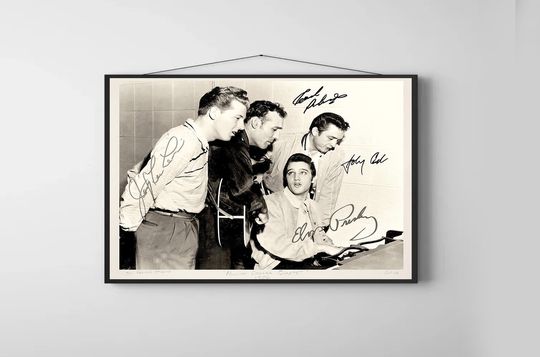 Discover Million Dollar Quartet Photograph 11 X 14 - Magnificent 1956 Sun Studio Portrait - Memphis - Rock and Roll - Rare Photo - Poster Art Print