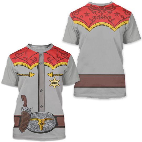 Discover Western Sheriff or Cowboy  Costume T-Shirt For Men and Women Adult Costume T-shirt