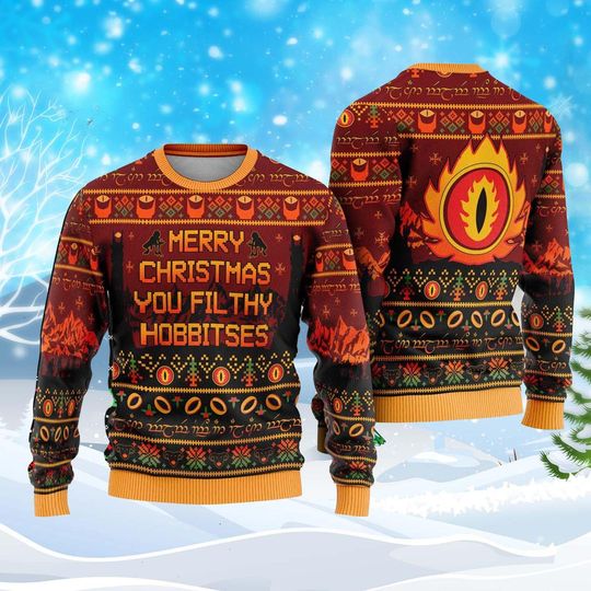 Discover Merry Christmas You Filthy Hobbitses Ugly Christmas Sweater