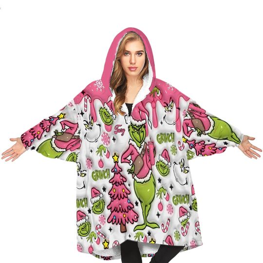 Discover Grin Blanket Hoodie, Christmas Grin Blanket Hoodie, Christmas Gift
