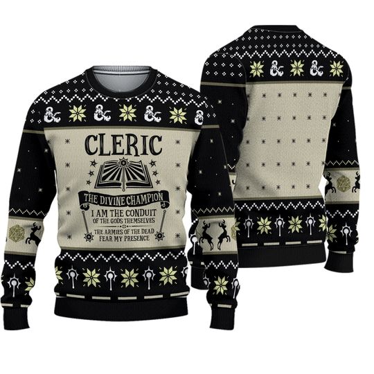Discover Dungeon Cleric  Sweater Christmas | Dungeons And Dragons