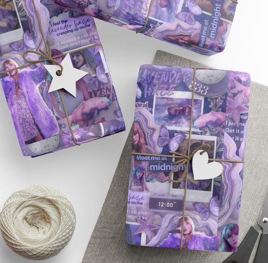 Discover Wrapping Paper, Swift Music Fan, Gift Giving, Taylor, Swiftie, Christmas, Midnights Album