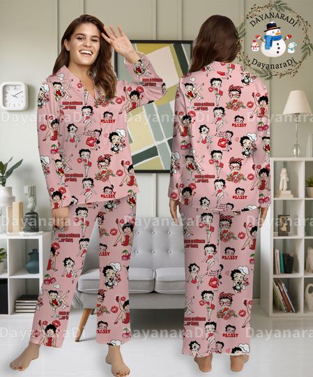 Discover Betty Boop Pajamas Set, Betty Boop Woman Pajamas, Pajamas Sleepwear, Christmas Pyjamas Set