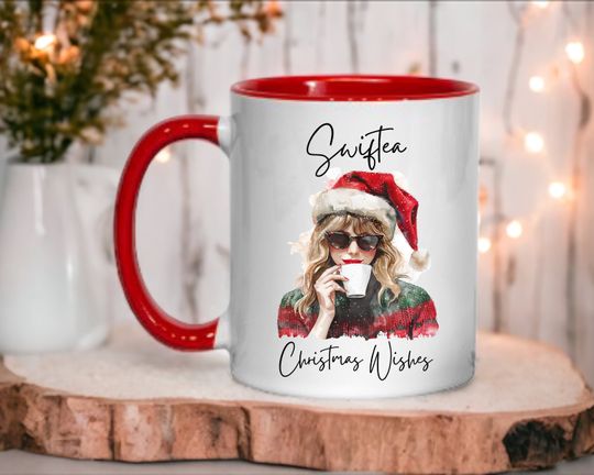 Discover Swiftea Christmas mug | Festive swiftie gift | coffee cup