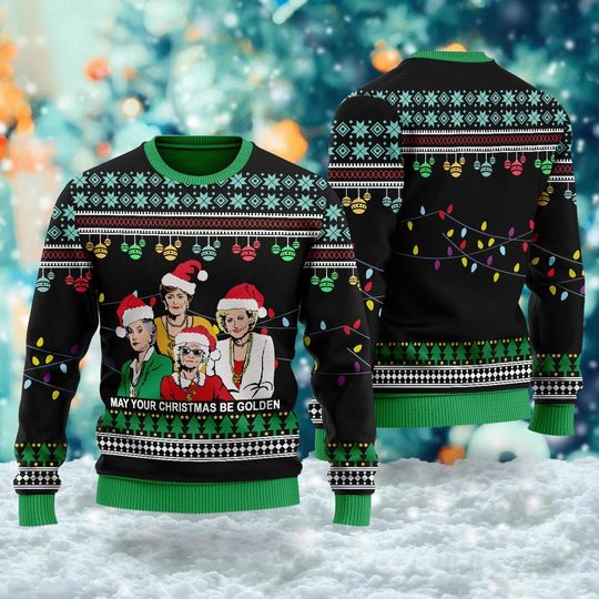 Discover May Your Christmas Be Golden Ugly Christmas Sweater