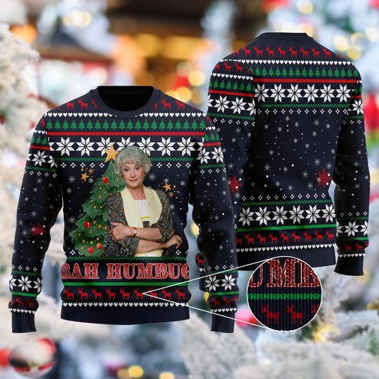 Discover Bah Humbug Quotes 3D All Over Printed Sweater
