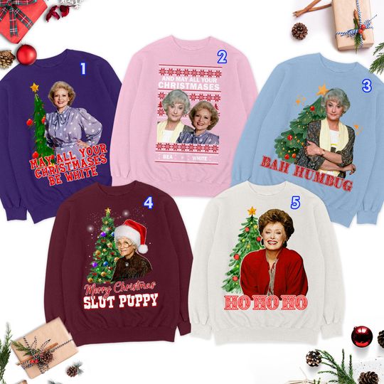 Discover Stay Golden Christmas Sweatshirt, Golden Christmas Shirt