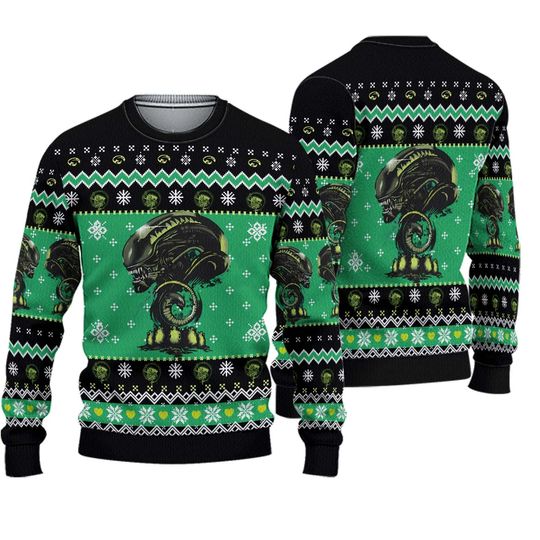 Discover Xenomorph Alien Horror Christmas Ugly Sweater
