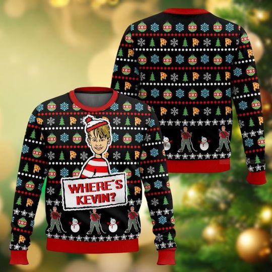 Discover Kevin McCallister Ugly Christmas Sweater, Home Alone Movie Sweater