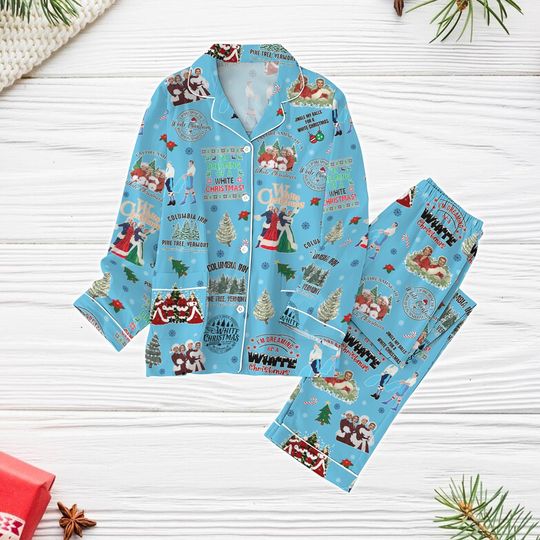 Discover White Christmas Pajamas, White Christmas Movie Christmas, 90s Movie Xmas Pajamas