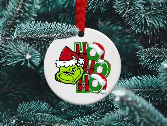 Discover Funny Ho Ho Ho Character Ceramic Ornament, Gift for Friends