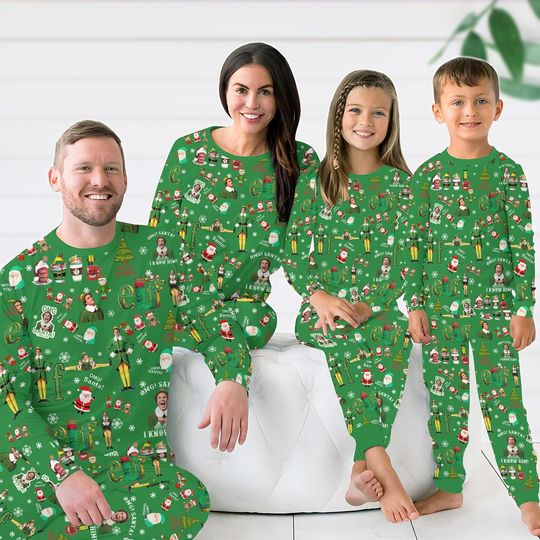 Discover Buddy The Elf Family Pajamas Set, Santa Elf Matching Pajamas