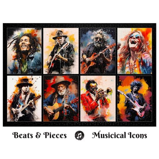 Discover Beats & Pieces - Jigsaw Puzzle Musical Icons, Gift for Puzzle Lover, Gift for Music Lover