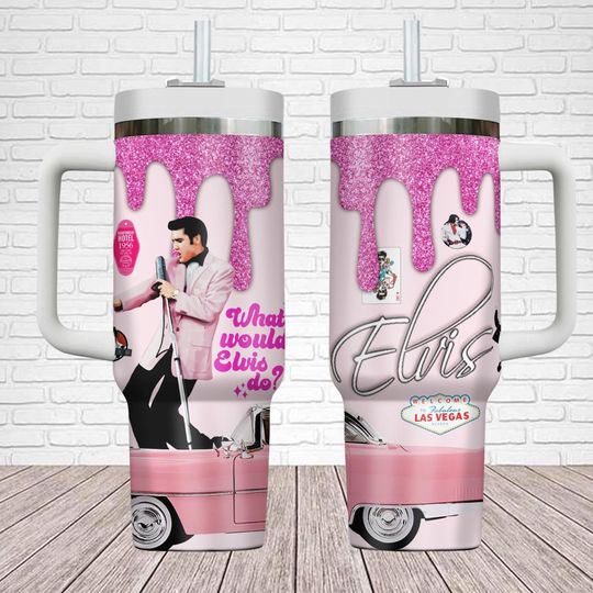 Discover Elvis Presley 40oz Tumbler, Elvis King Tumbler Cup, Rock And Roll Music Tumbler