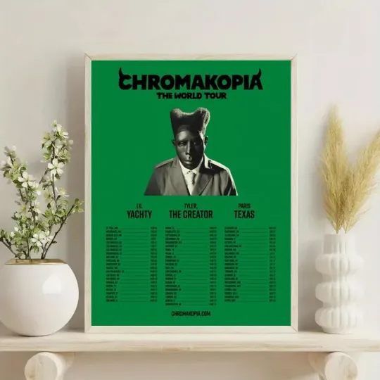 Discover Tyler, the Creator Chromakopia World Tour Dates 2025 Poster