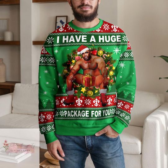 Discover Barry Wood Christmas Ugly Sweater, I Have A Big Package For You Sweater