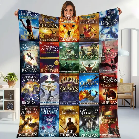 Discover Rick Riordan Books Percy Jackson Blanket | Percy Jackson & the Olympians Fleece