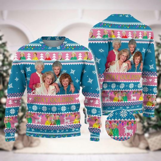 Discover Christmas Stay Golden Thug Life Ugly Sweater, Vintage 80S Tv Sitcom Sweater, 80S Tv Sitcom