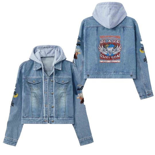 Discover Blake Shelton Unisex Hooded Denim Jacket
