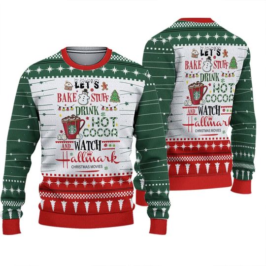 Discover Hallmark Christmas Movies Ugly Sweater, Christmas Coffee Cups Sweater
