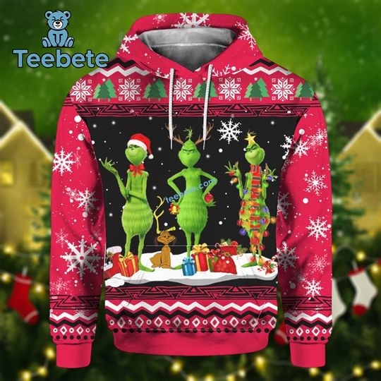 Discover Merry Christmas The funny character Dog Ugly 3D Hoodies