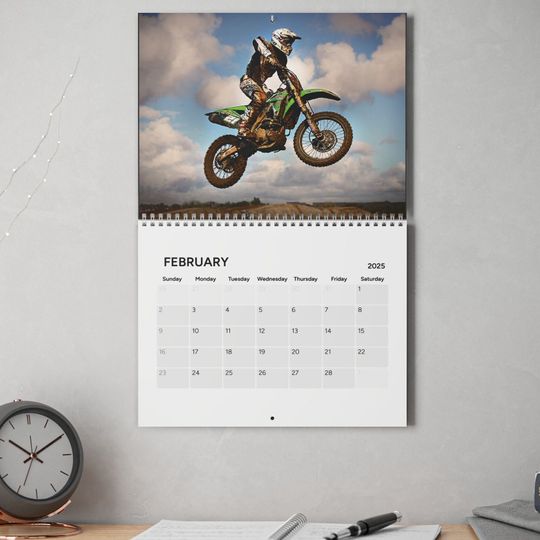 Discover 2025 Motocross Large Wall Calendar Gift Ideas for Moto Dad | Mom | Husband