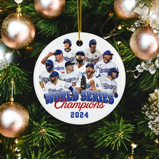 Discover Los Angeles World Series Champions 2024 Baseball Ornaments