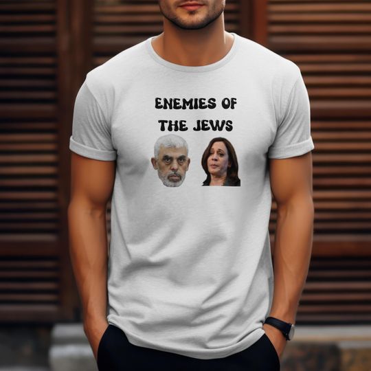 Discover Enemies of the Jews Tshirt with Kamala Harris and Sinwar
