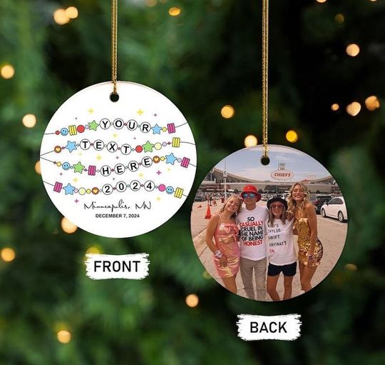 Discover Personalized Photo Er.as Tour 2024 Ornament, Concert Tour Memorials Ornament